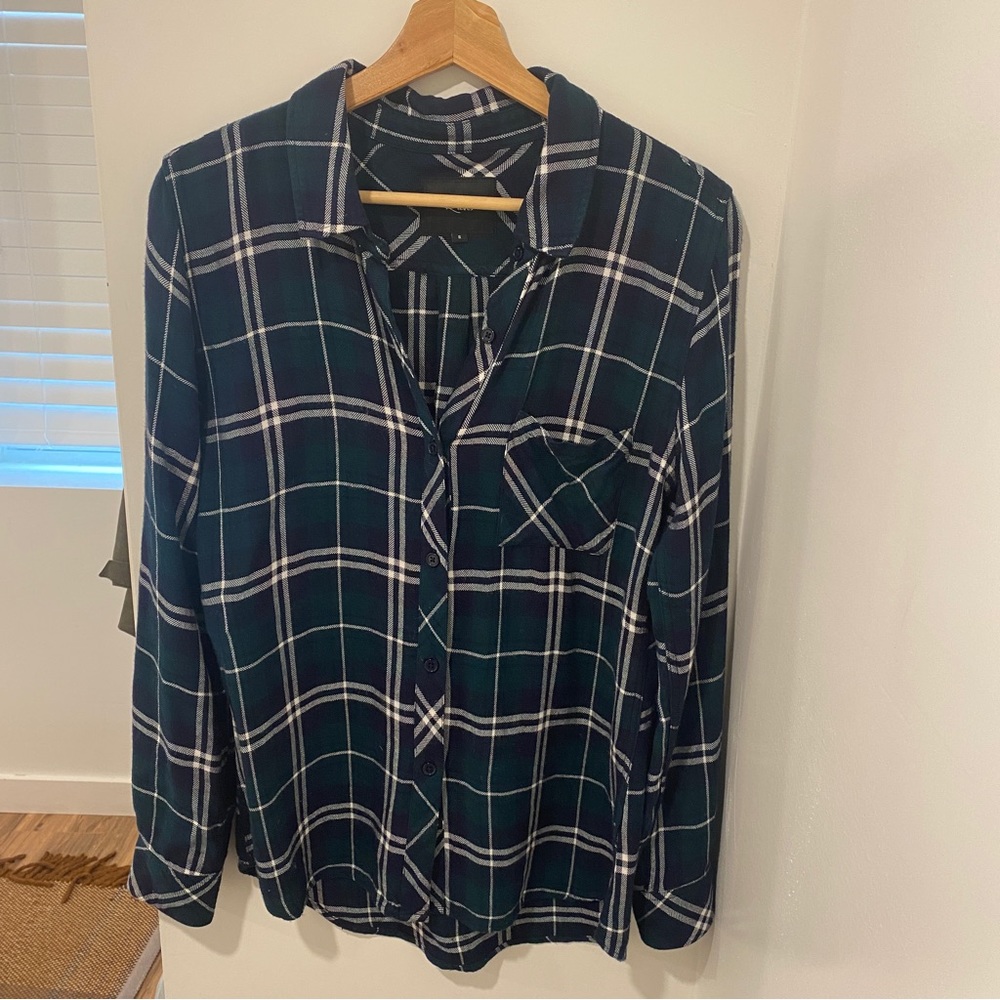 Rails Plaid Button Down Blouse